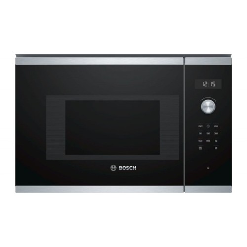 Bosch Serie 6 BFL524MS0 microondas Negro, Acero inoxidable Solo microondas Integrado 20 L 800 W