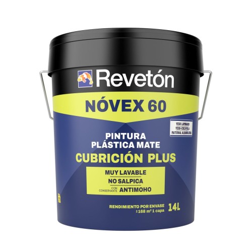 Pintura plástica mate Novex 60 14L Revetón