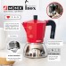 Monix M863103 cafetera manual Cafetera italiana 0,195 L Rojo