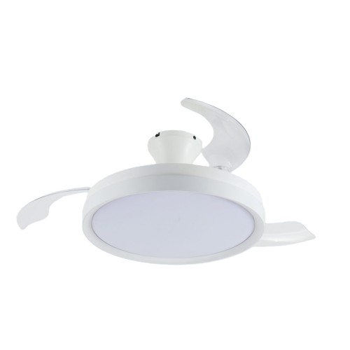 Ventilador de techo retractil con luz 3 aspas 104cm sin vástago