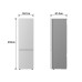 LG GBBSJ20DPY Frigorífico Combi | GBBSJ20DPY DoorCooling+, 2,03m, capacidad de 375l, Serie 200 Clasificación D, Inox antihuellas