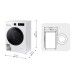 Samsung Lavasecadora con fondo reducido 9kg/5kg AI Ecobubble™ Clase E/A-10% Blanca WD90DG5G34BEEC